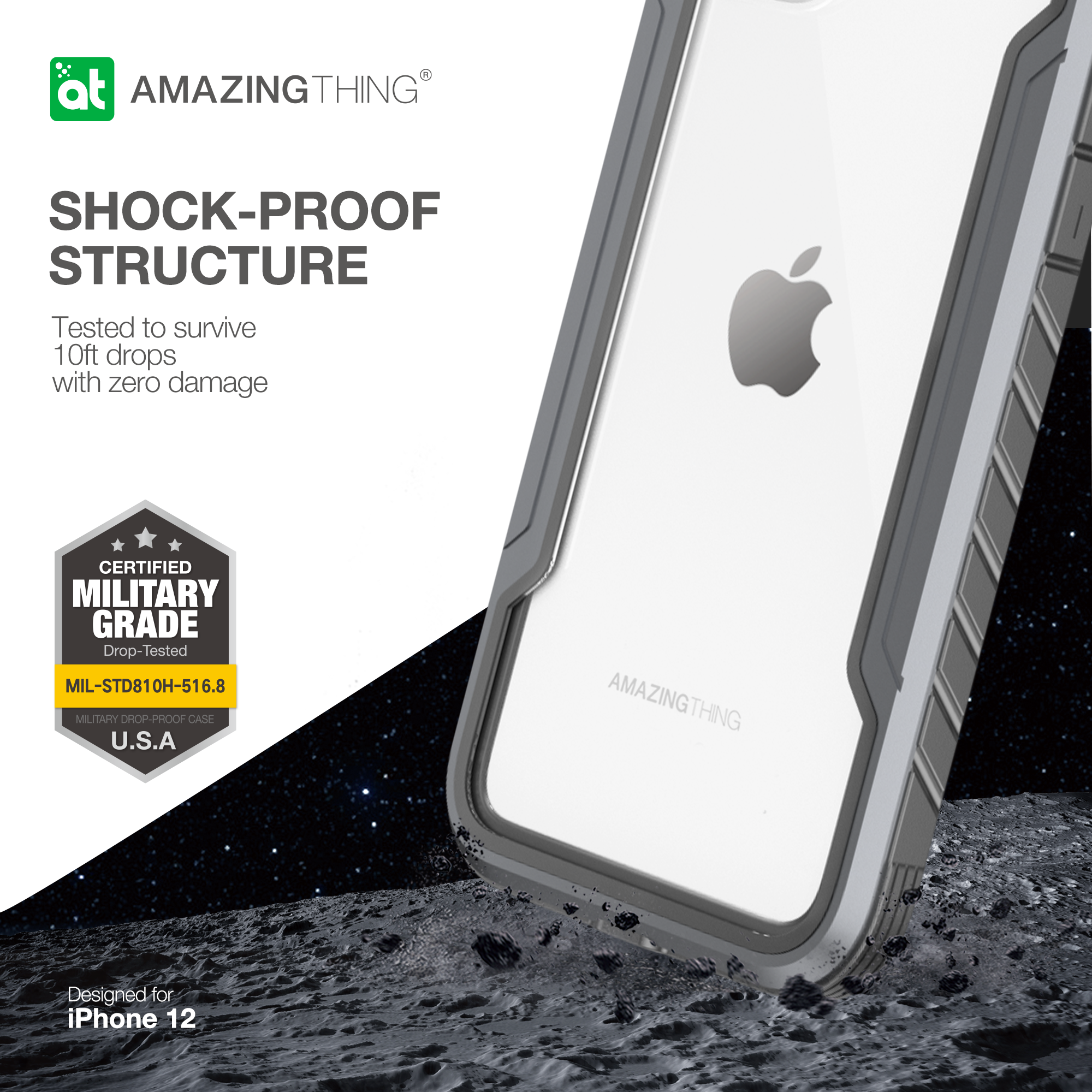 AMAZINGthing Military Drop Proof Case for iPhone 12 Mini - TECH STREET