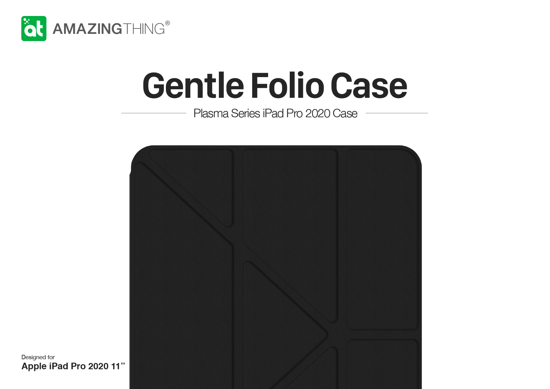 AMAZINGthing gentle folio case for Ipad PRO 11” 2020 with pencil black - Tech Street