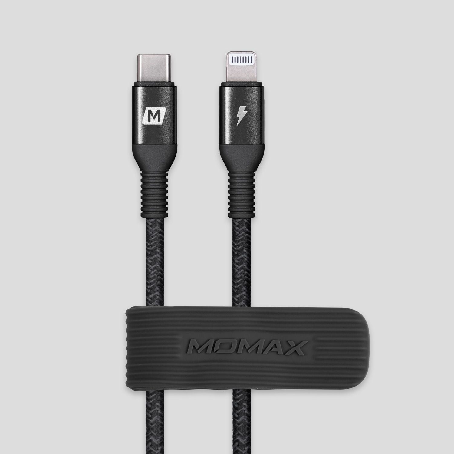 Momax Elite Link Type-C to Lightning Cable Triple Braided 3M - Black - TECH STREET