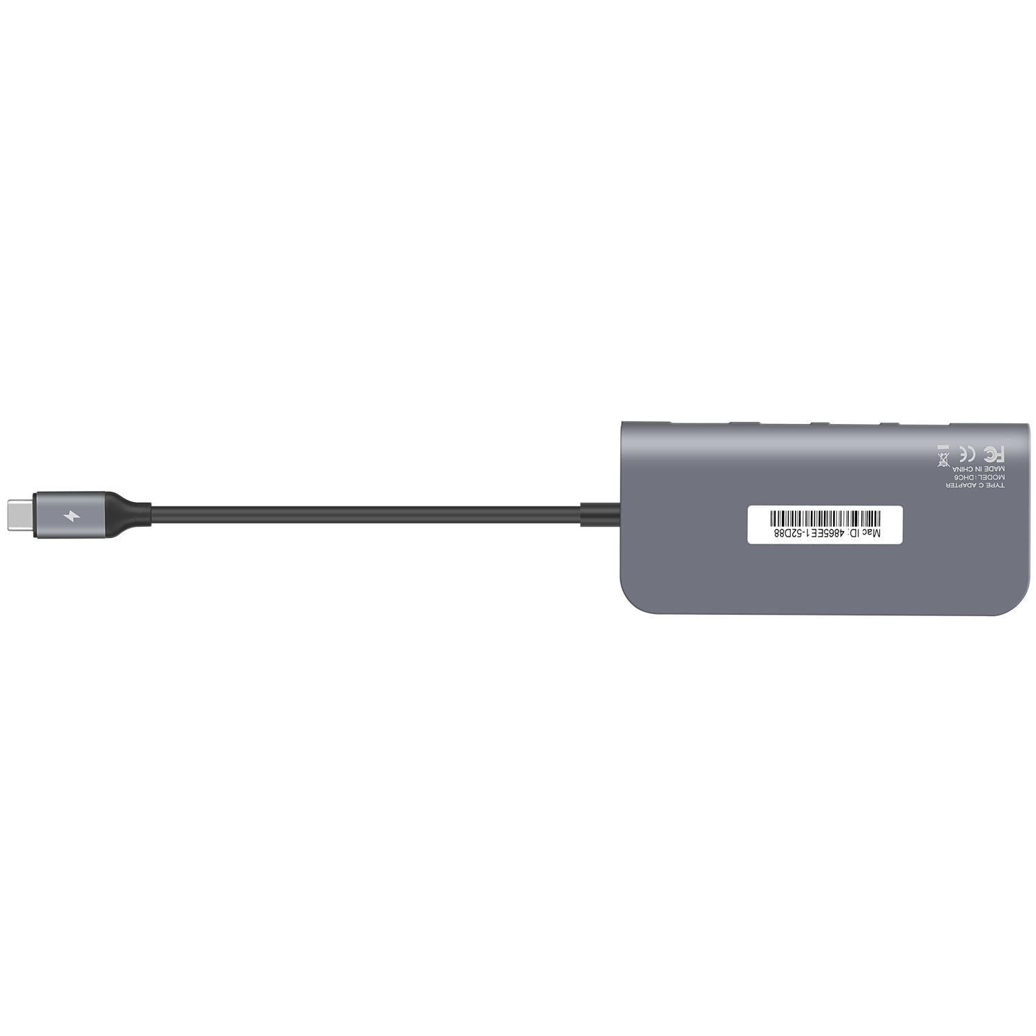 Momax One Link 8 in 1 Hub Dual - Gray