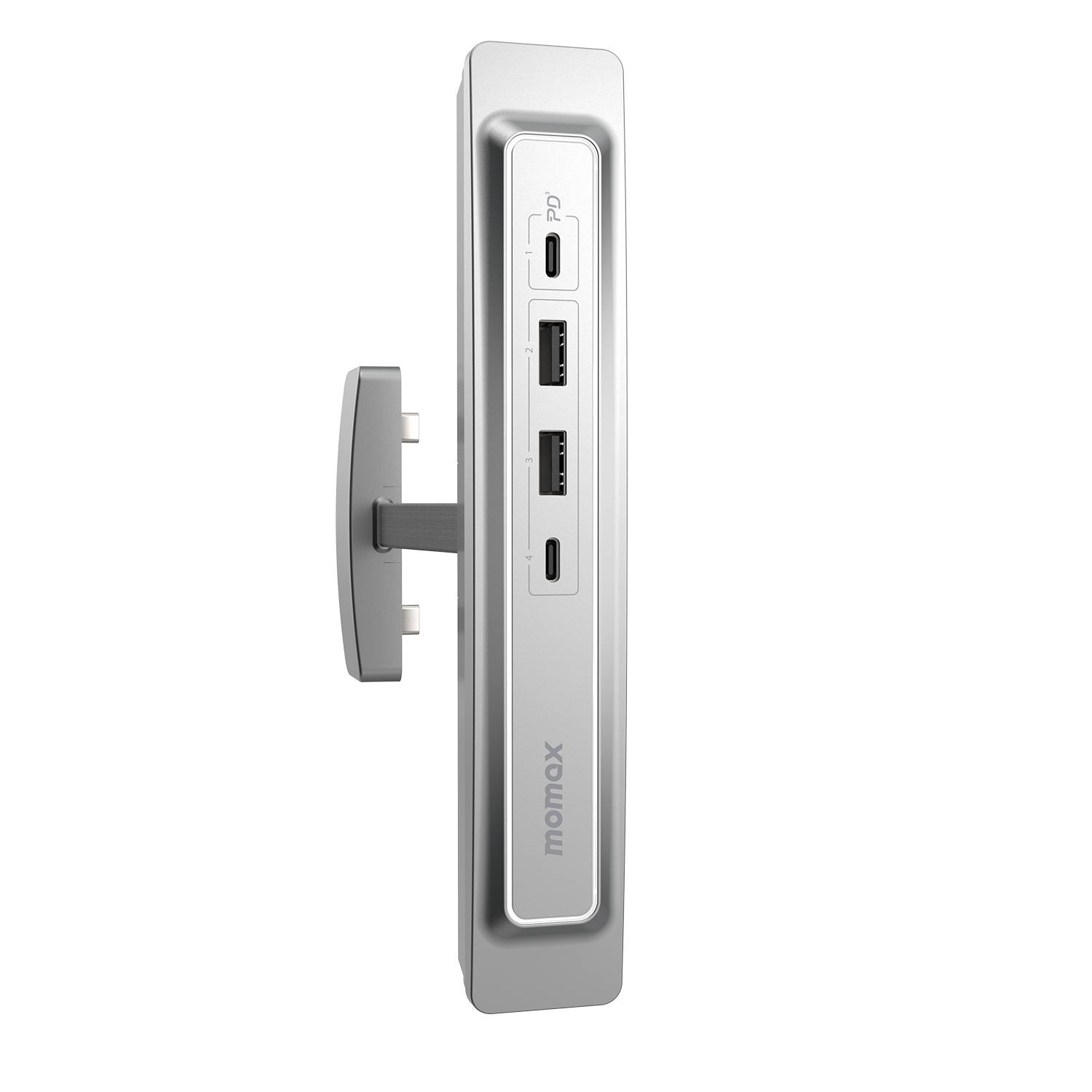 Momax OneLink 4-Ports USB Extender for Tesla - Silver