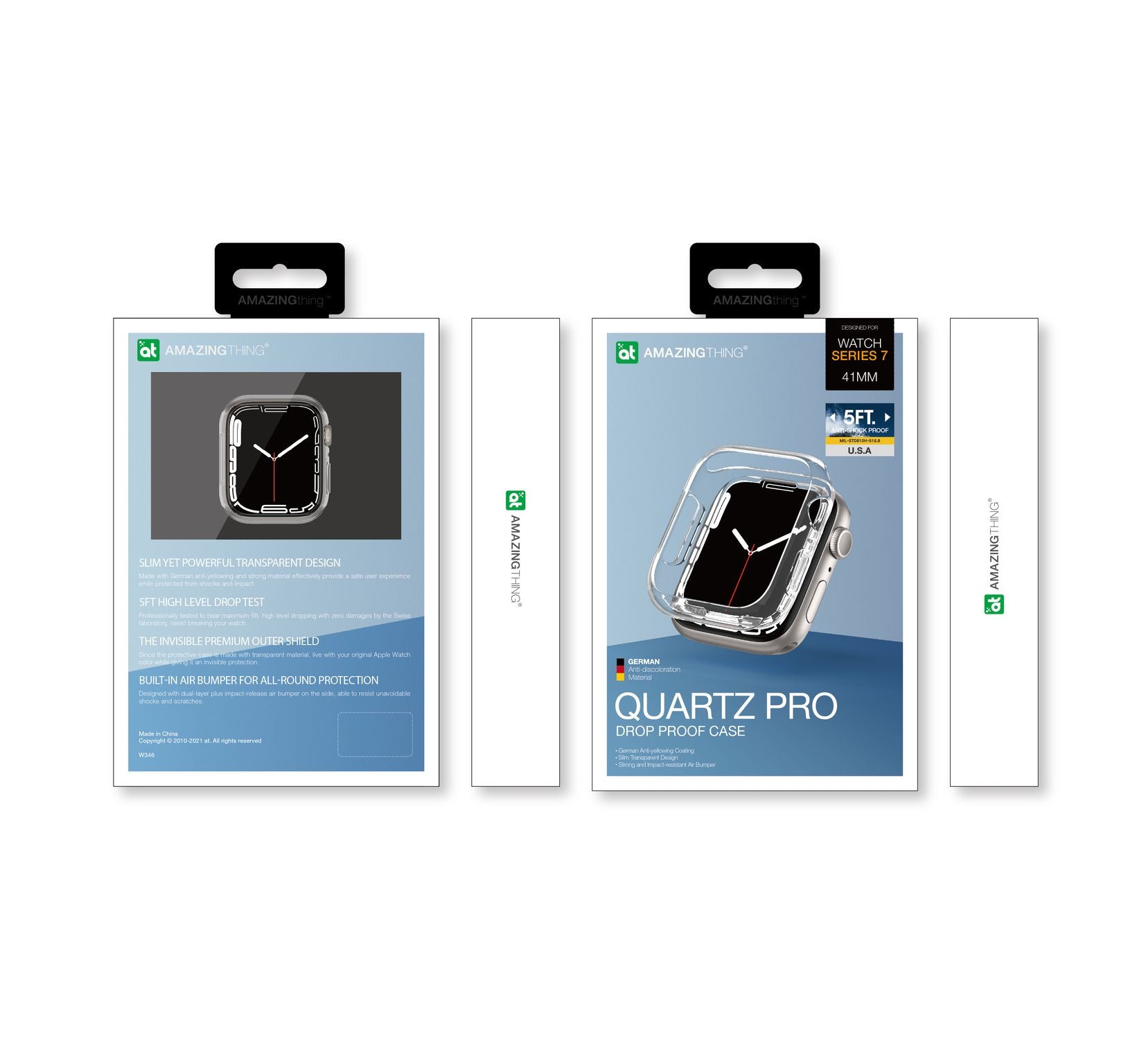 AMAZINGthing Apple Watch Series 7 Quartz Pro Bumper 41MM
